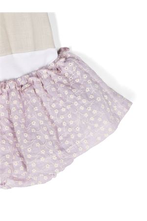 Set con shorts beige e viola LA STUPENDERIA KIDS | TBCT58X78.